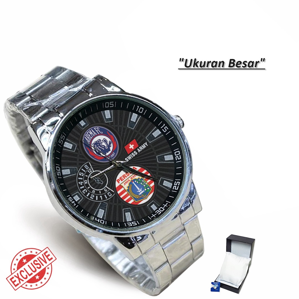 Jam Tangan Rantai Couple Logo AREMA PERSIJA (Amazing)