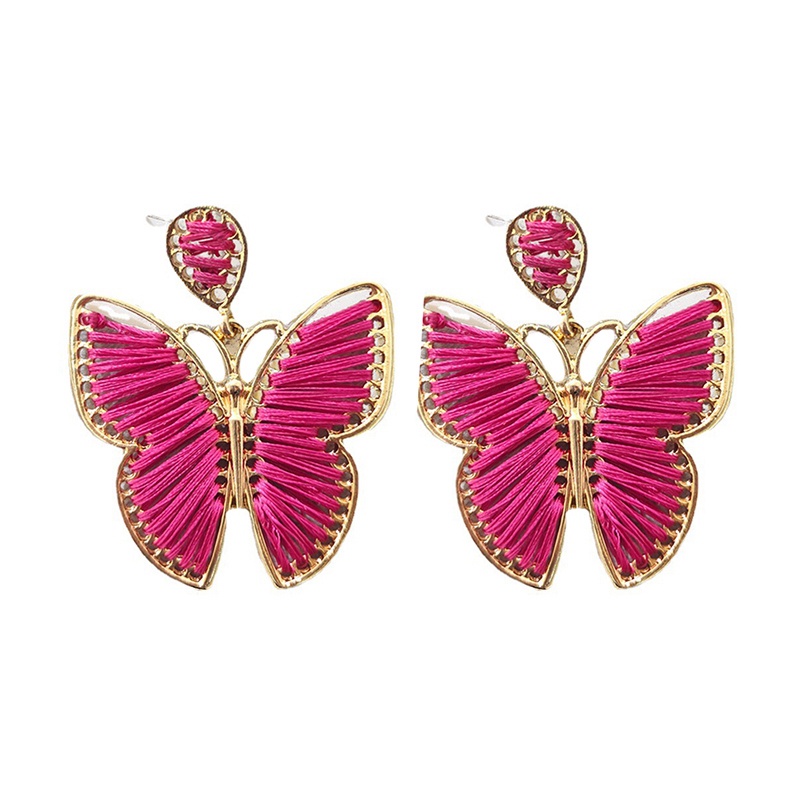 Butterfly Perhiasan Anting Wanita Bentuk Kupu-Kupu Bahan Zircon Untuk Pesta