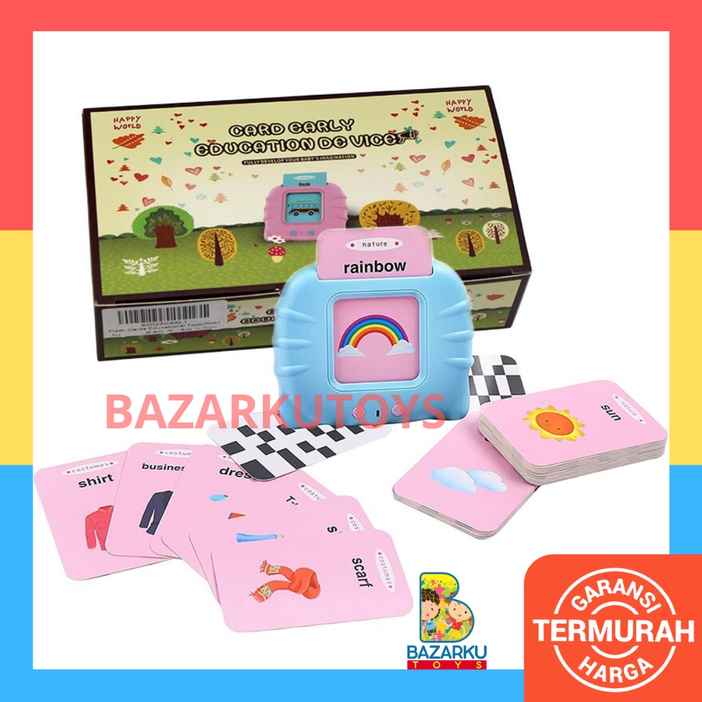 Childern Card Machine Mesin Pembelajaran Kartu Elektronik Kartu Flash Audio Mainan Pendidikan Anak Prasekolah Mainan Suara Flashcard Anak