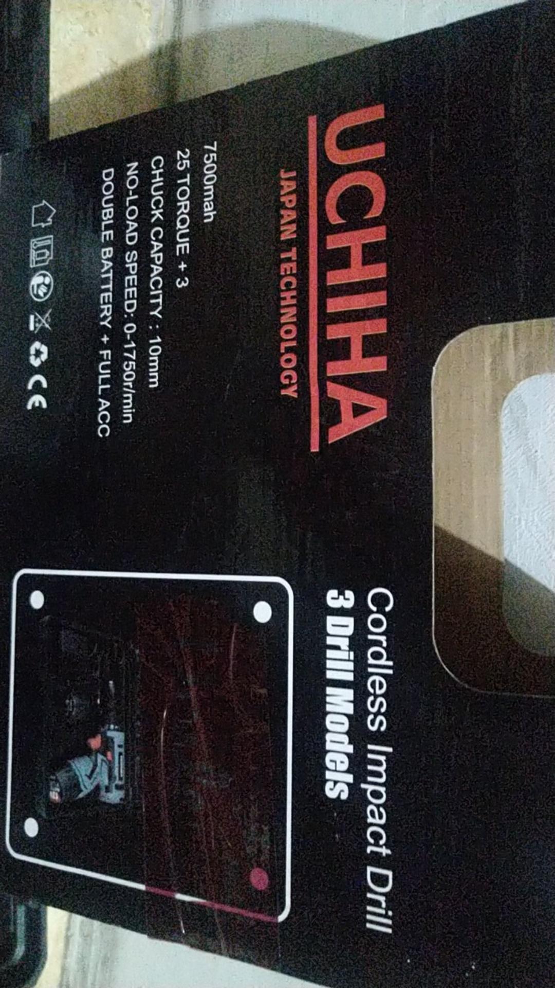 Mesin Bor Baterai Kayu Besi Obeng Elektrik Uchiha Japan Cordless Drill