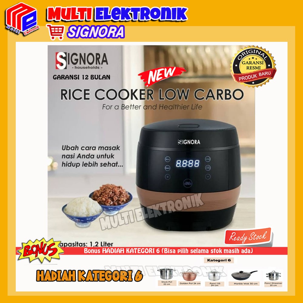 Rice Cooker Low Carbo Signora BONUS Hadiah Kategori 6