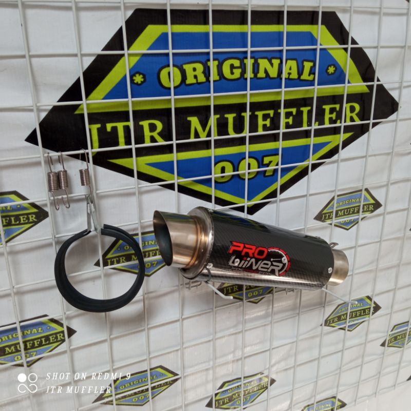 Silincer selencer knalpot Proliner carbon inlet 50mm pnp vixion r15 gsx r150 Satria fu cbr 150r