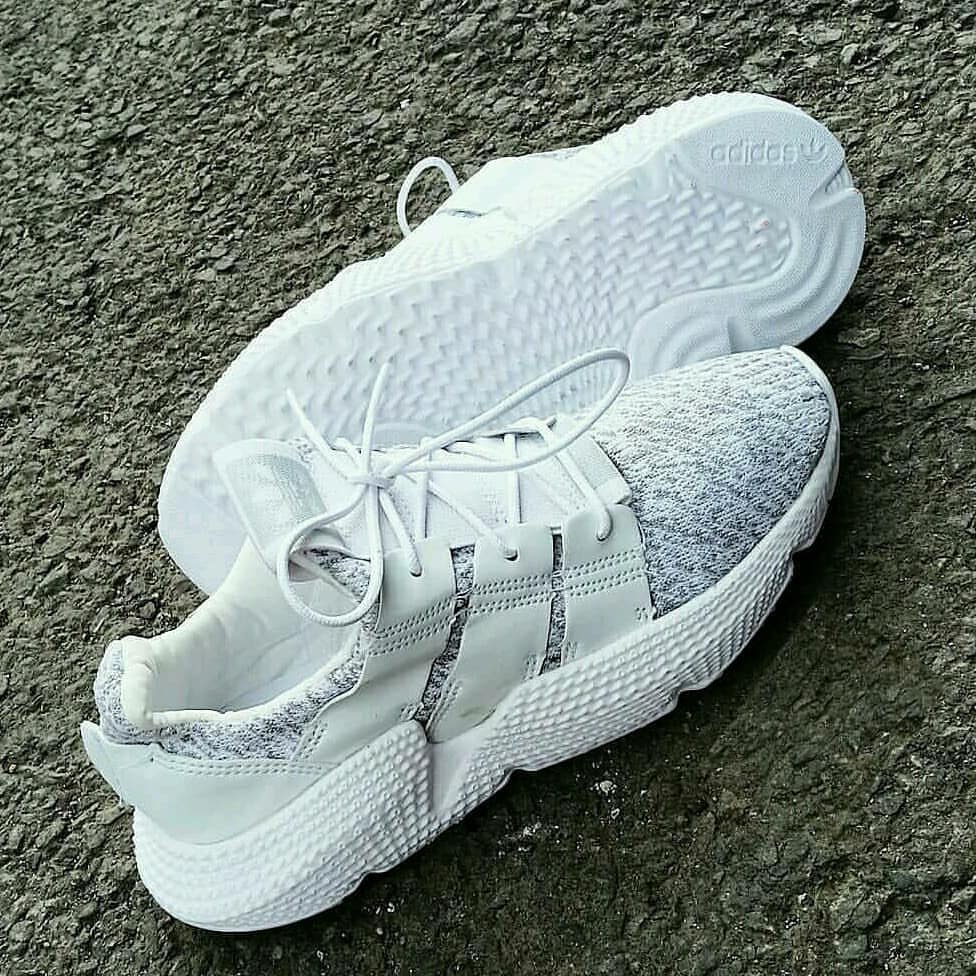 Sepatu Adidas Prophere Full White Putih Sneakers Fitnes Senam Lari Olahraga Enteng Ringan Gym