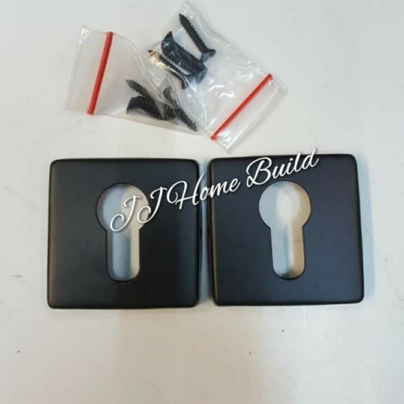 Kunci Ring Cover/Penutup Lubang Pintu/Ring Kunci Kotak HITAM