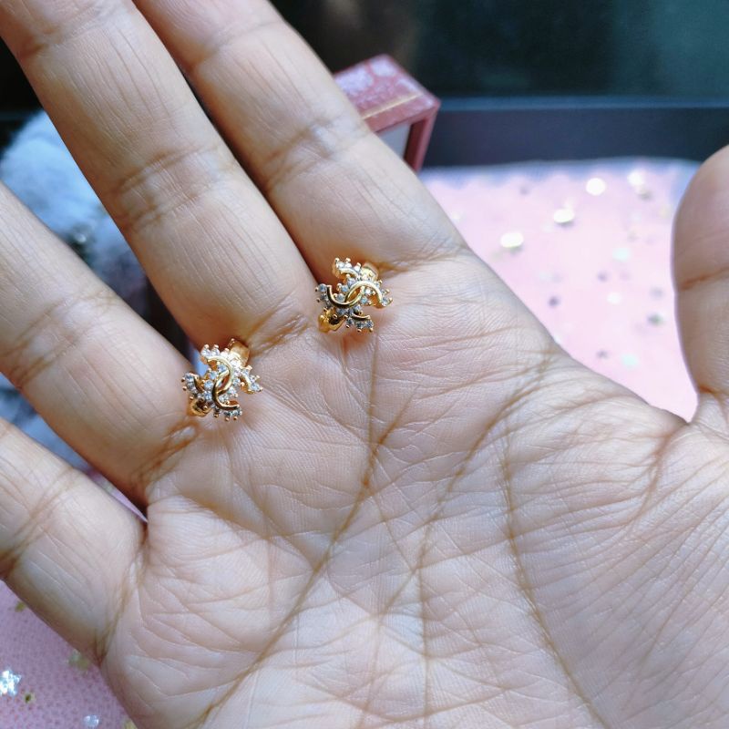 Anting Wanita Titanium Anti Karat Lapis Emas578MD