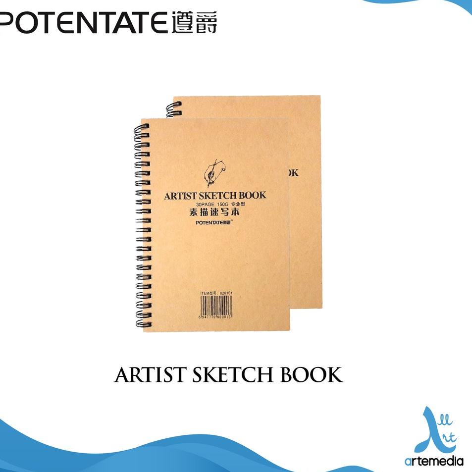 

[PRODUK RIINB] Buku Sketsa Potentate Artist 19x26cm Wire Bound Sketchbook 70P