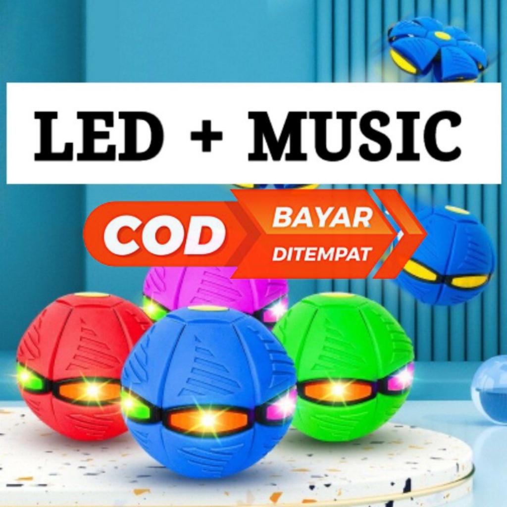 (COD) MAINAN BOLA LED + MUSIC AJAIB VIRAL | BOLA UFO MAINAN ANAK BOLA INJAK VIRAL MAINAN BOLA UFO IN
