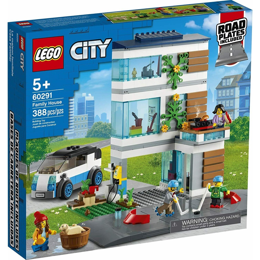 LEGO City - 60291 Family House Set Building Kid Toy Modern Home Cars Town Creator Road Plates Car Ba