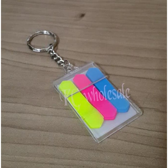 

BEST SELLER ATK0028 (isi60)Keychain+Kertas Pembatas Lem Mini Warna Gantungan Kunci TERJAMIN