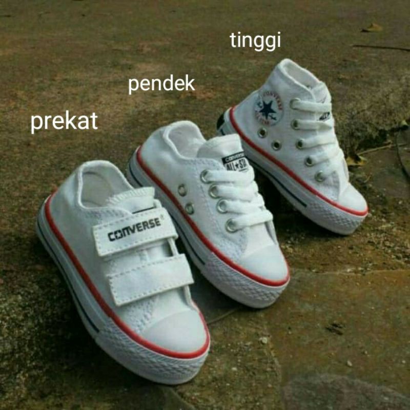 (KUALITAS PREMIUM) Sepatu Converse Anak Putih Francis Sepatu Anak Usia 1-10 Tahun Sepatu Sneakers Kasual Anti Licin Sepatu Anak Laki Laki Perempuan