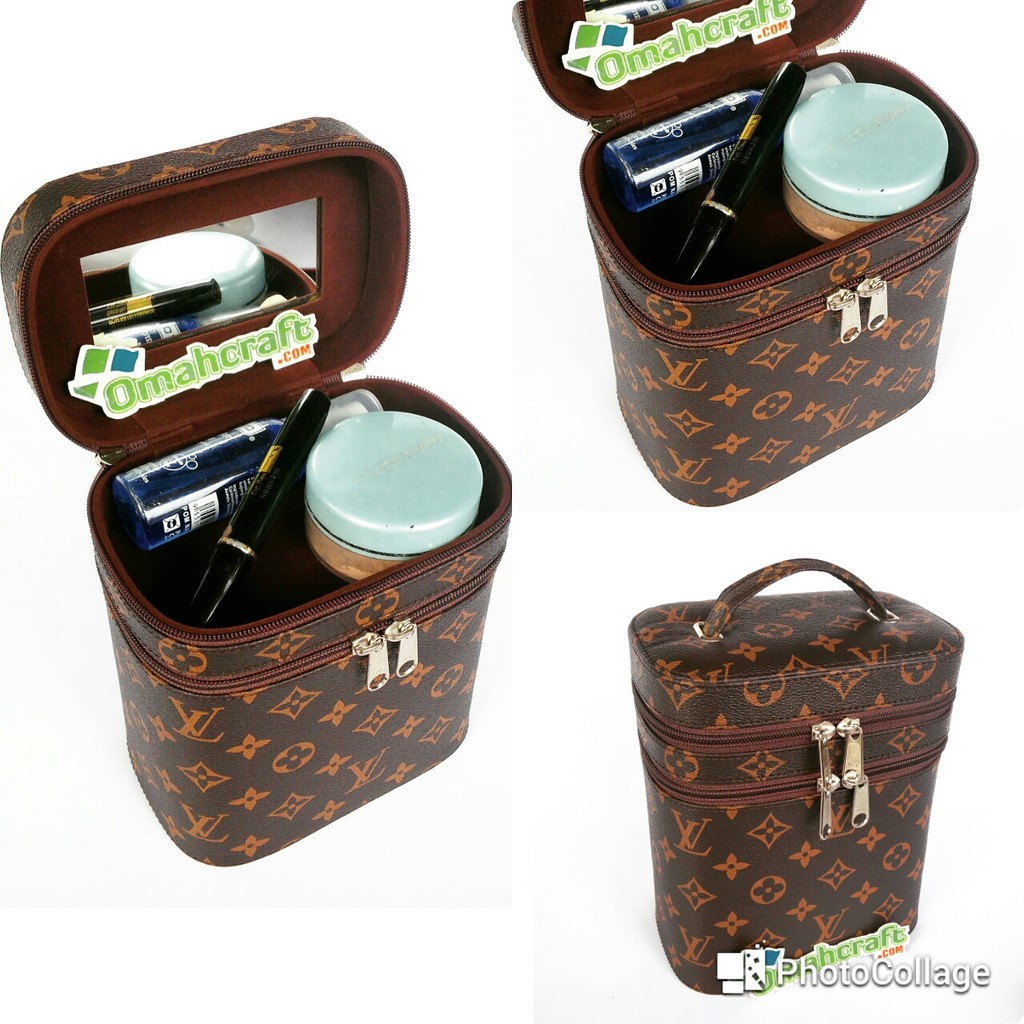 HOT TERLARIS Tas Kosmetik dan Make Up Motif LV MONO / Pouch Kosmetik / Beauty Case