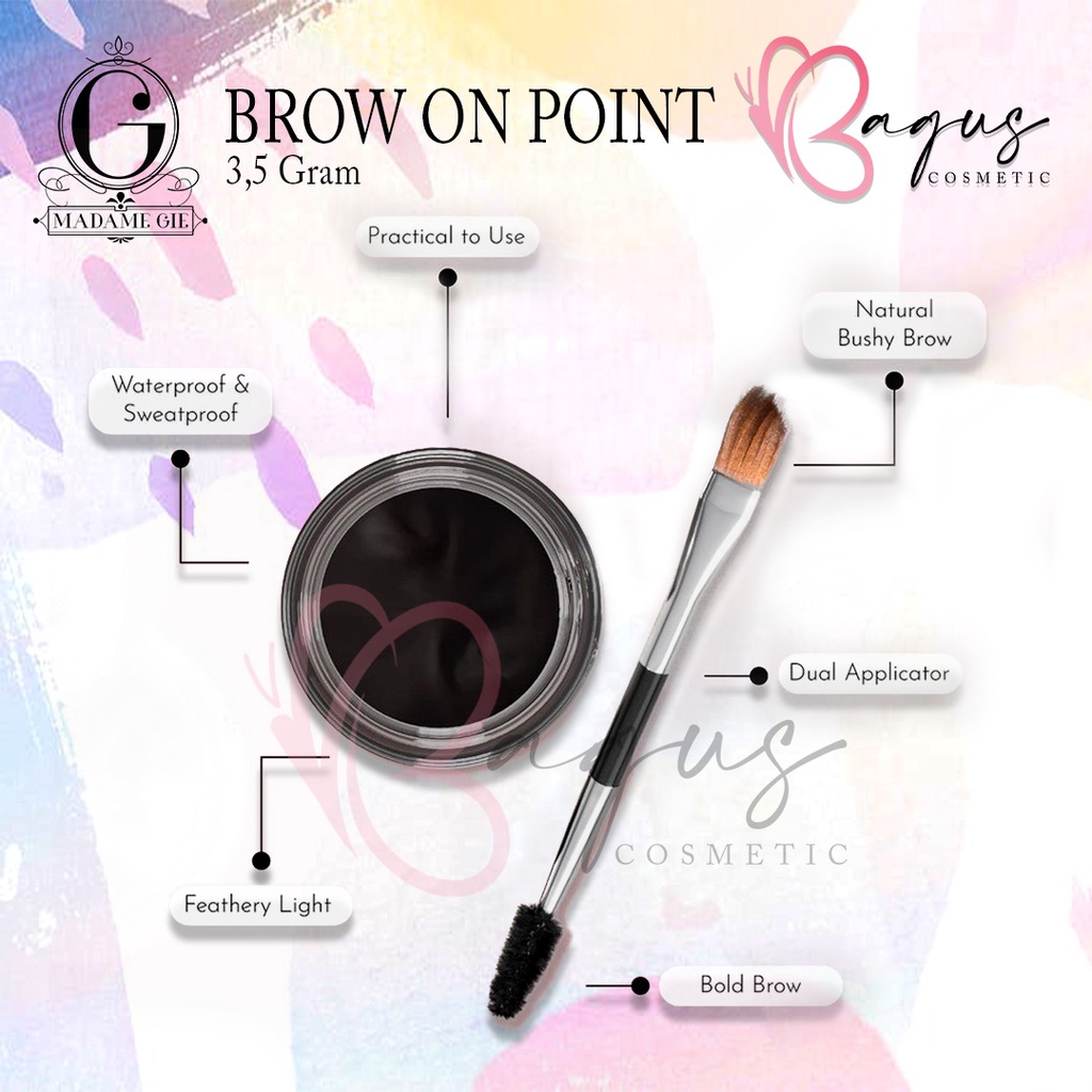 ⭐ BAGUS ⭐ MADAME GIE BROW ON POINT 3,5gr | Eyebrow Waterproof