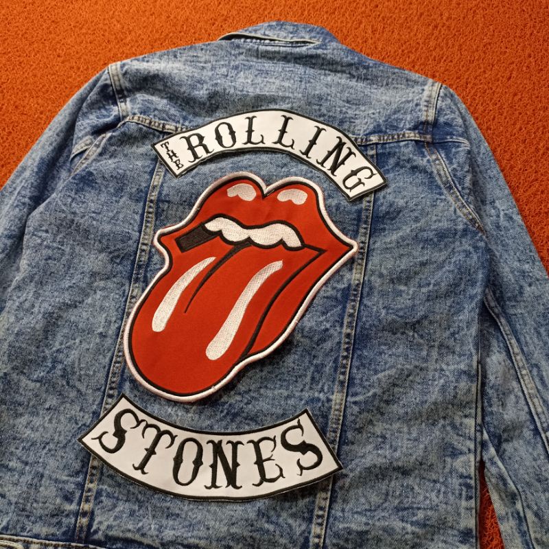 Backpatch bordir ROLLING STONES satu SET premium best quality