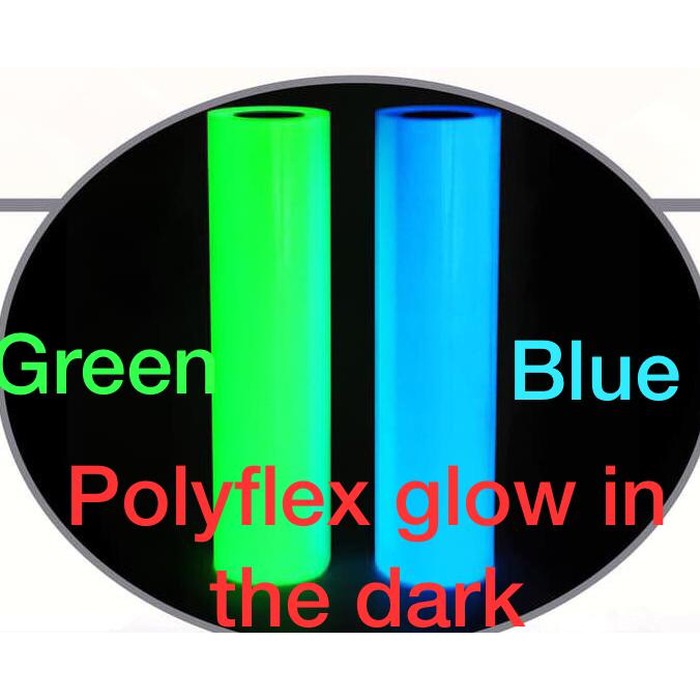 (Khusus Rollan) Polyflex Pvc Korea Glow inThe Dark-Menyalah di tempat Gelap