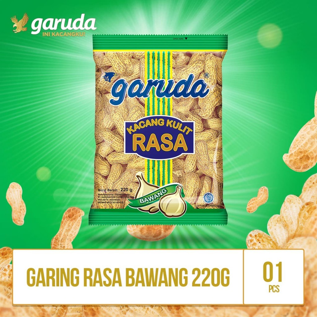 

PROMO KACANG KULIT RS BAWANG PREMIUM -220G (BPC) BY GARUDAFOOD TERMURAH