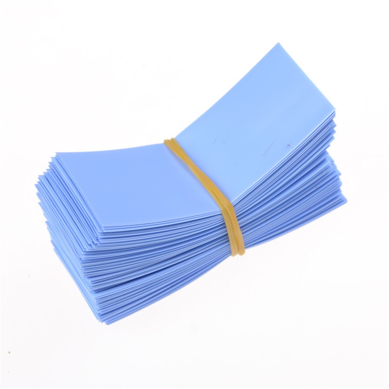 100pcs Tabung Pembungkus Baterai 18650 Bahan Pvc Pre-Cut