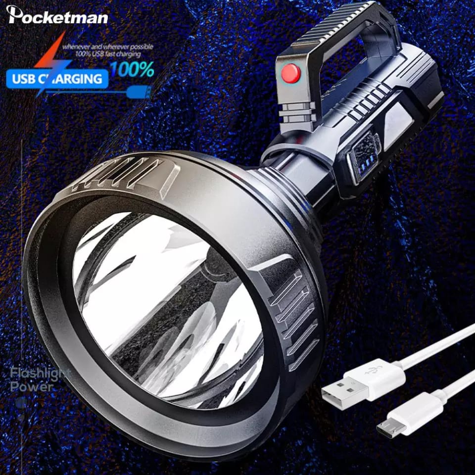 SENTER LED GAGANG SUPER TERANG / SENTER CAS USB
