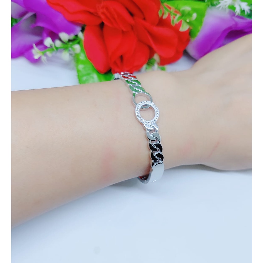 Gelang titanium permata perhiasan fashion 0320