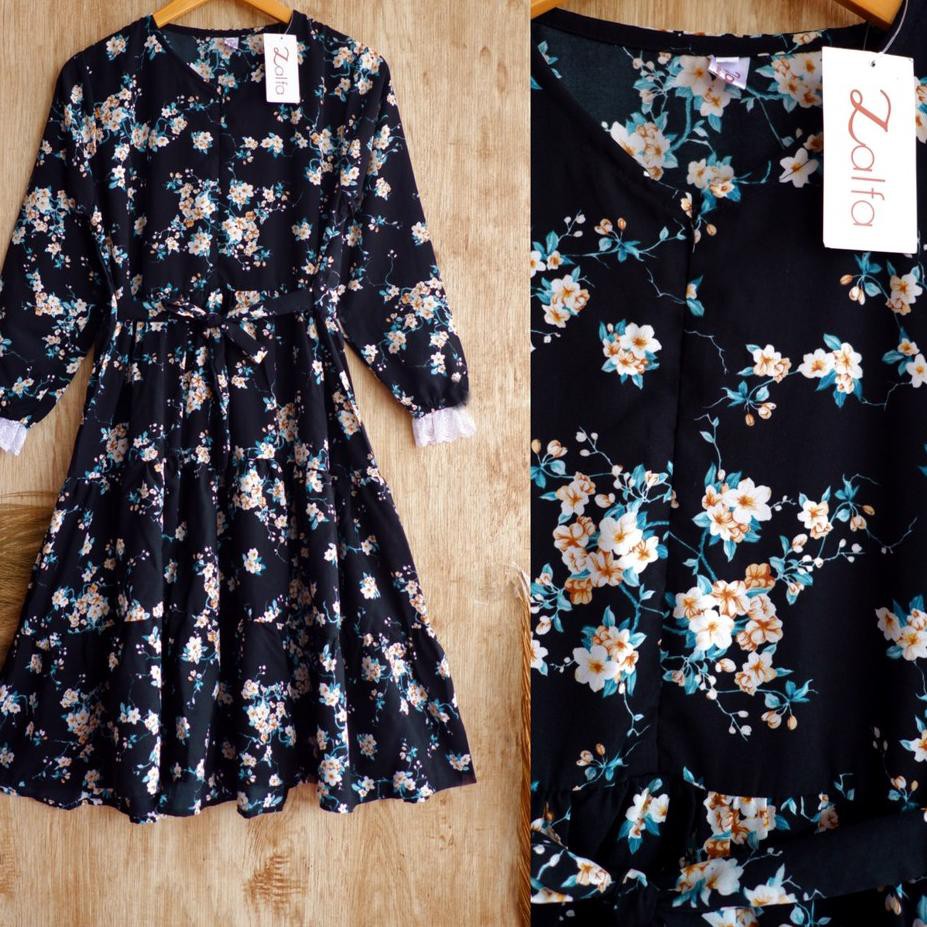 【flashϟsale】 NARITA lace tunik by ZALFA OUTFIT / Tunik motif / Tunik wanita murah / Tunik bunga