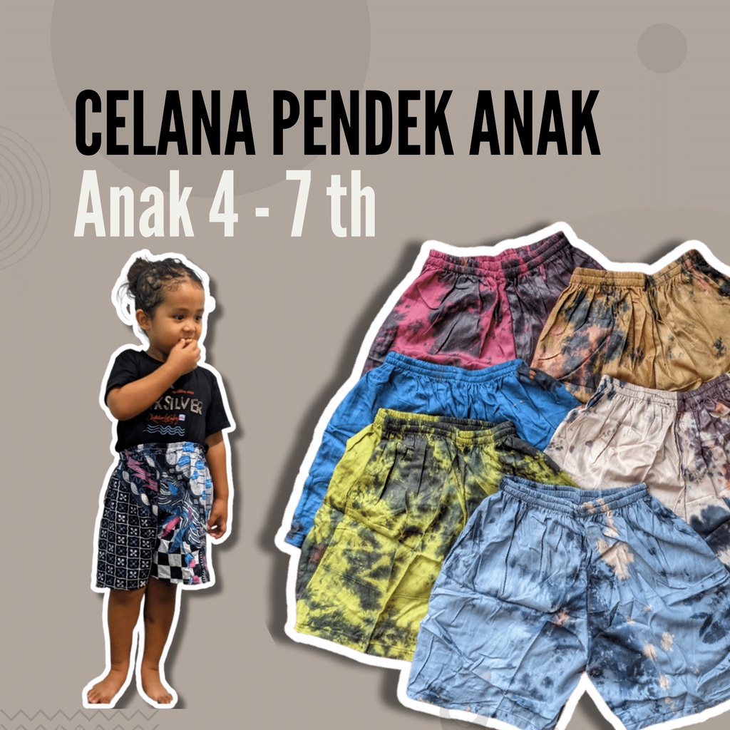 Baby &amp; Kids Cotton Short Pants Celana Pendek Anak Laki laki Perempuan 4 5 6 7 Tahun 4th 5th 6th 7th Cowok Cewek Boxer Harian Kolor Motif Santai Bayi Celpen TK SD PAUD