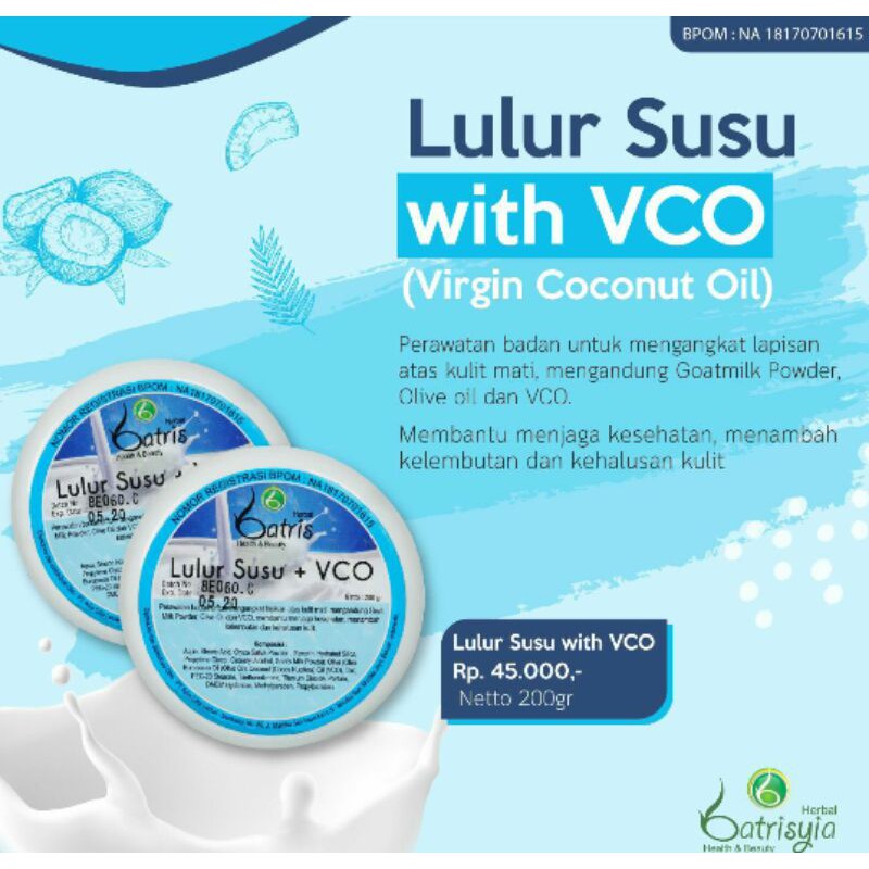 Lulur Susu Batrisyia herbal lulur pemutih badan