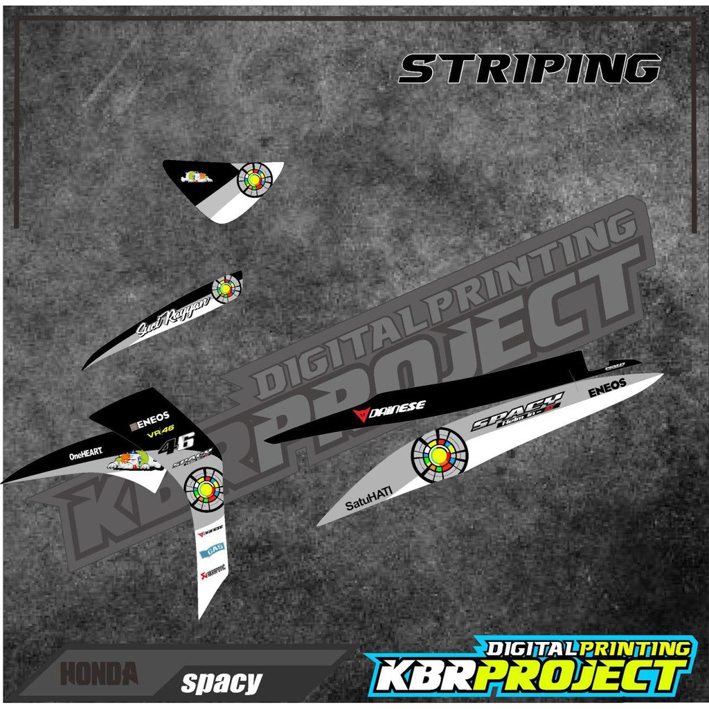 (cod) striping spacy sticker variasi list honda spacy stiker