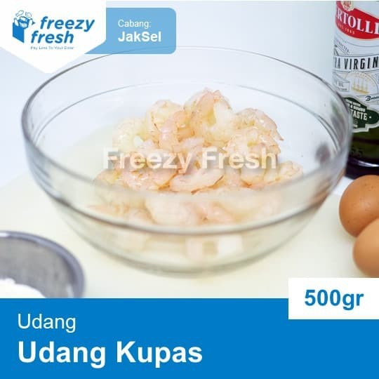 

Udang Kupas (Peeled Shrimp) 500 Gram / Segar / Beku / Vacumm Pack - Depok