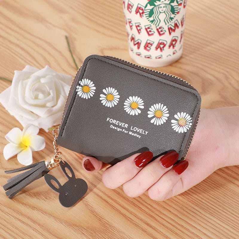 ♥TMALL88♥Dompet Wanita Dompet Wanita Koin/kartu Dompet Wanita Mini Motif Bunga Daisy