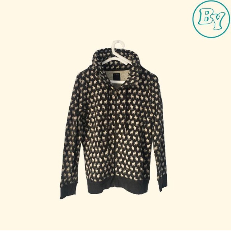 EM POLHAM Jaket Hoodie Tracktop Motif Preloved - Unisex