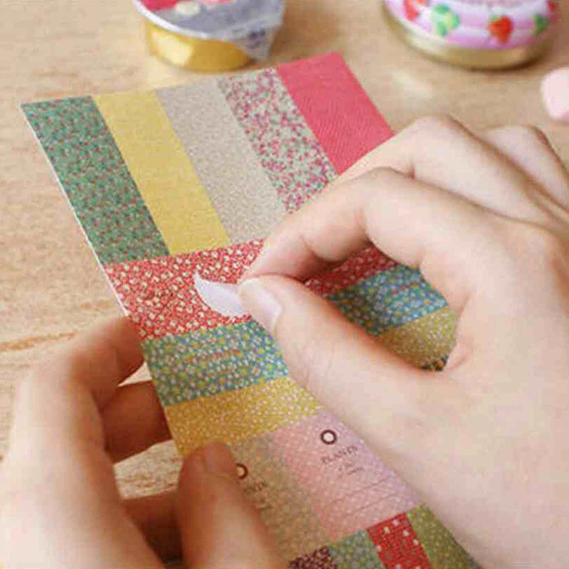 

INDORETAIL | 8 pcs BARU Lucu Bunga dan garis-garis Kertas stiker Kartun Kertas Sticker Retro