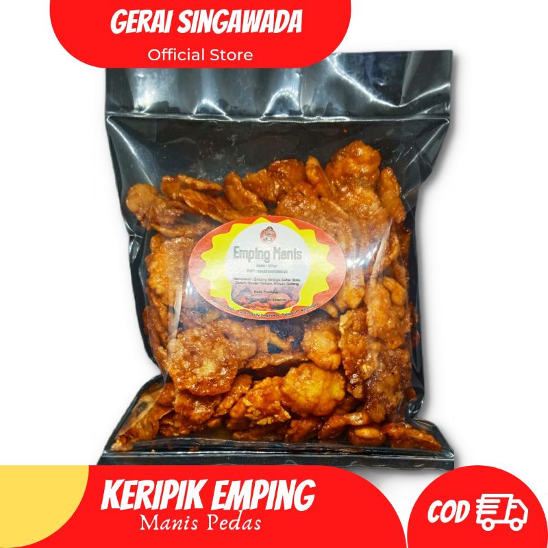 

Cemilan Tradisional Emping Manis Pedas