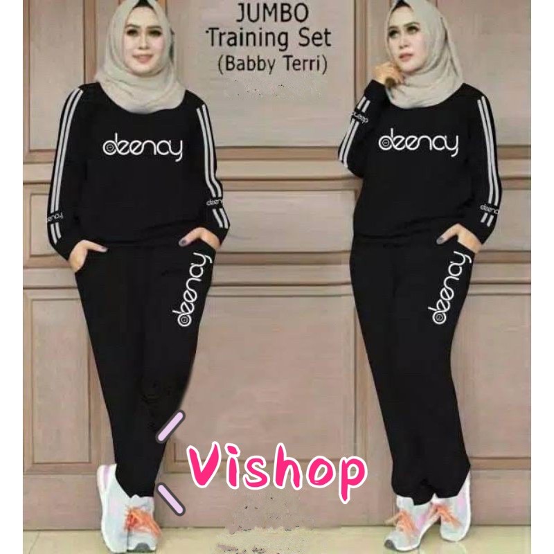 V2 - Setelan Training Deenay / Setelan wanita / Setelan XL / Setelan Dinda / Set 2in1