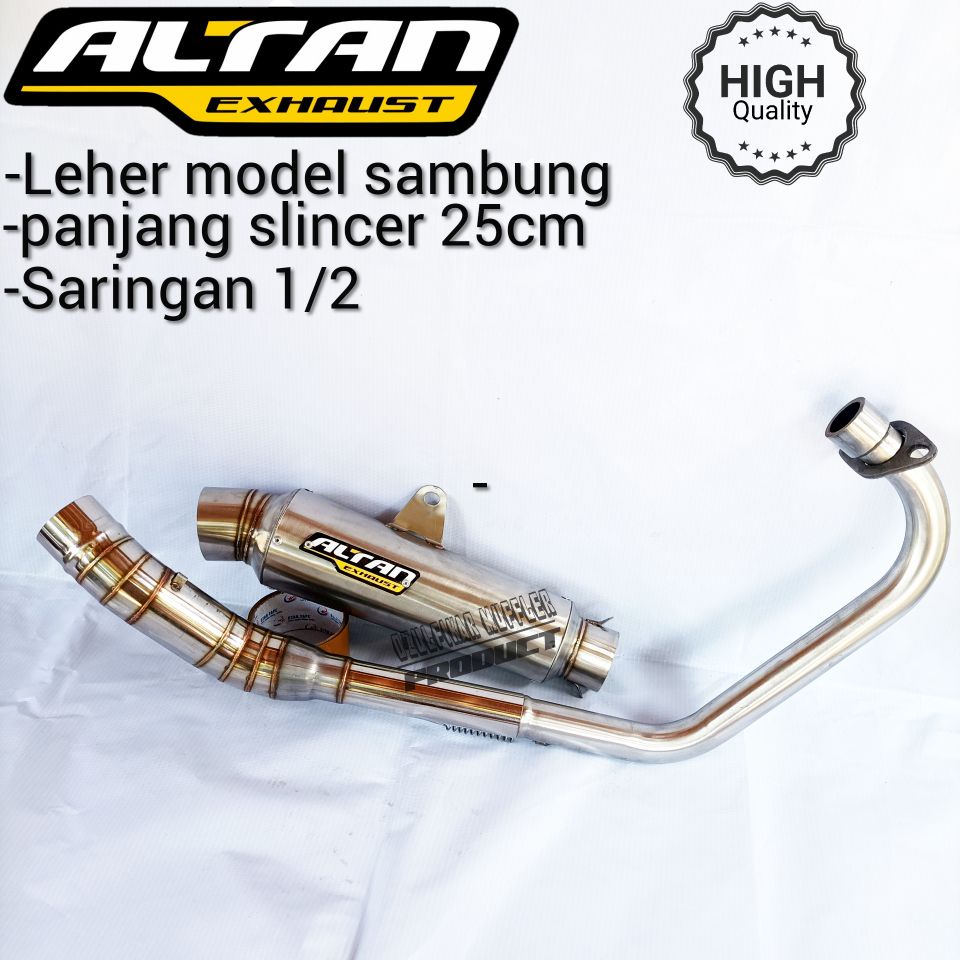 knalpot racing altan exhaust kompetisi winner saringan setengah