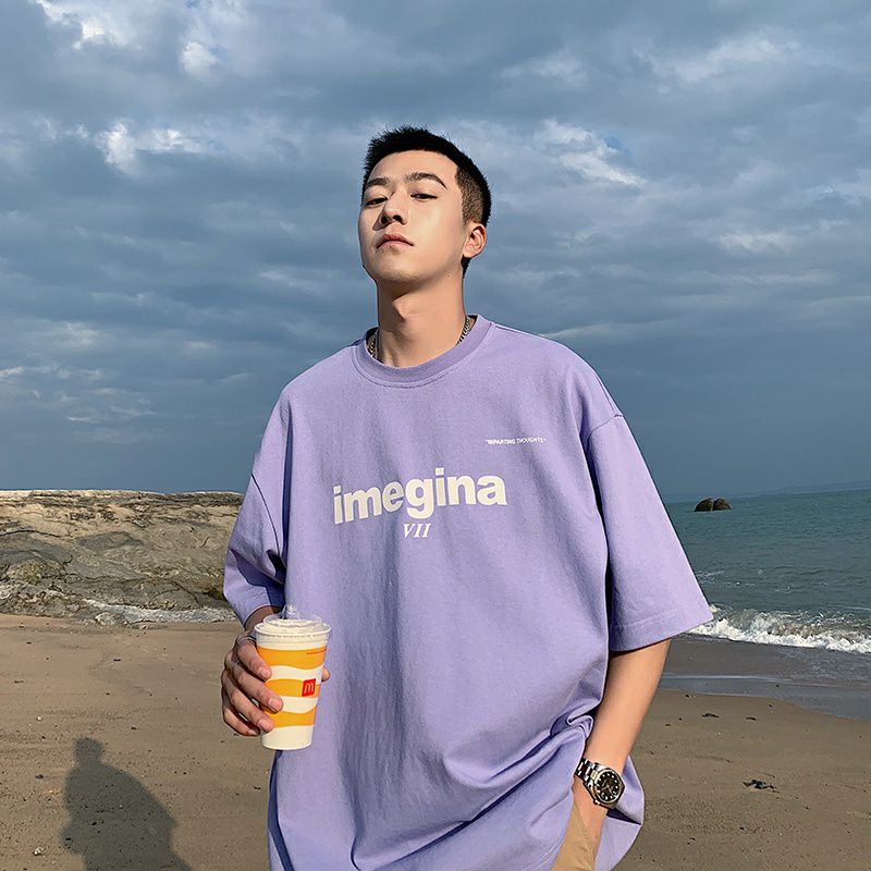 (M - 6XL) Kaos CUSTOM DESAIN JUMBO BIGSIZE OVERSIZE Katun Cotton Combed Super BIG M L XL 2XL 3XL 4XL 5XL 6XL Kaos Lilac Lavender Ungu muda Unisex kastem design Life Goes On Imegina Yet To Come Proof Logo Black White Orange Mustard XXL XXXXL 3XL 4XL 6L