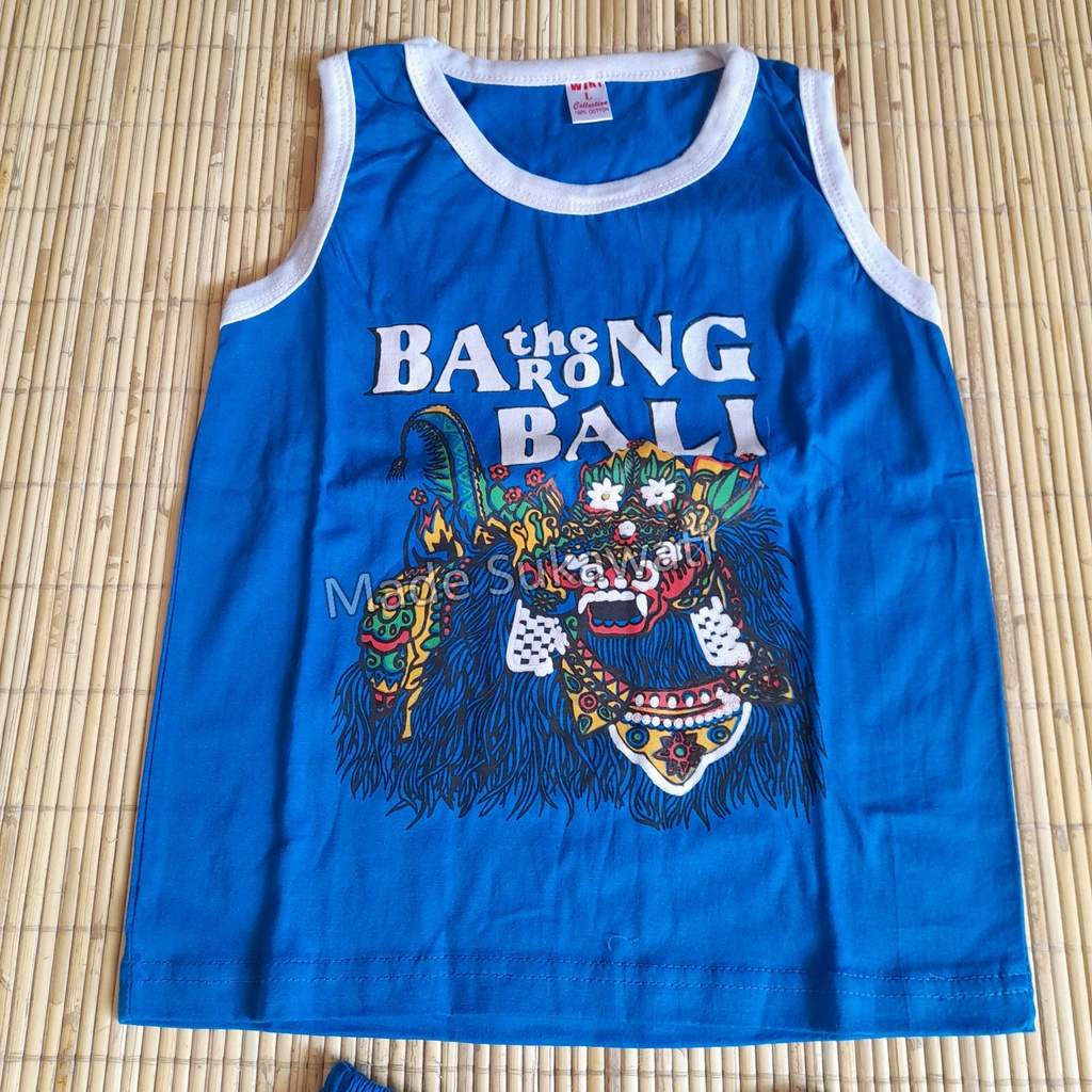 Setelan singlet anak motif khas bali baju celana