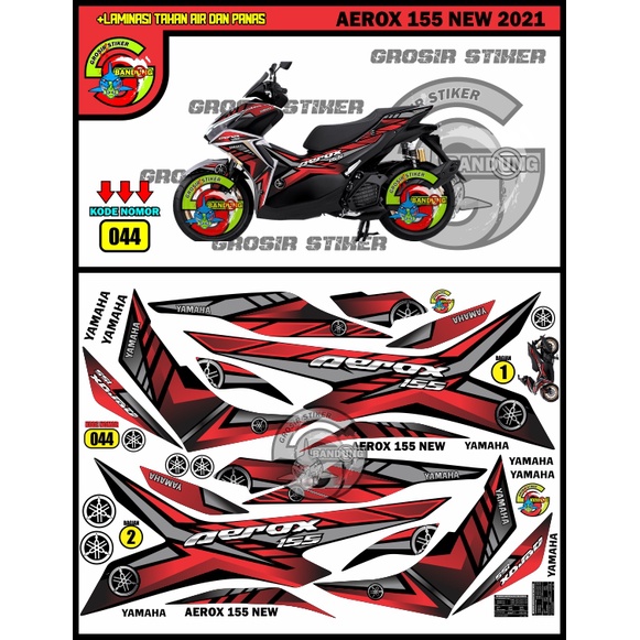 VARIASI STRIPING STIKER MOTOR YAMAHA AEROX 155 NEW 2021