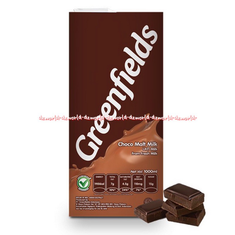 Greenfields Choco Malt Milk Susu UHT Coklat Chocolate1L Dibuat Dari Susu Sapi Pilihan Greenfield Green fields