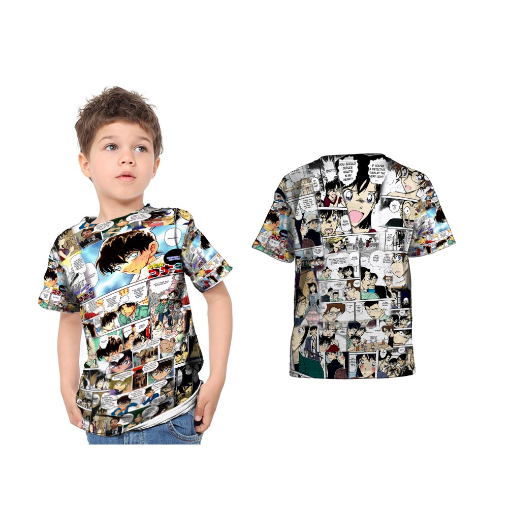 Kaos Baju Tshirt Anak Detective conan komik