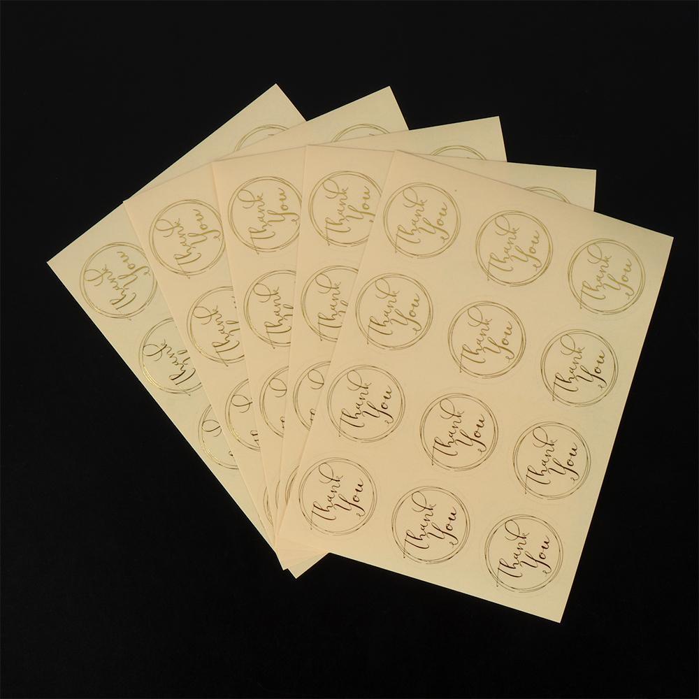 Suyo Handmade Stiker Suvenir Pernikahan Bulat Bronzing Baking Perhiasan Sealing Craft Terima Kasih