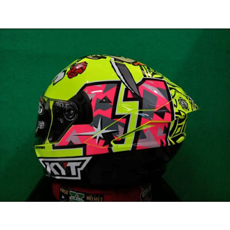 HELM KYT NFR ESPARGARO MISANO 2018 REPLICA 100% ORIGINAL DOUBLE VISOR D-DRING TERMURAH