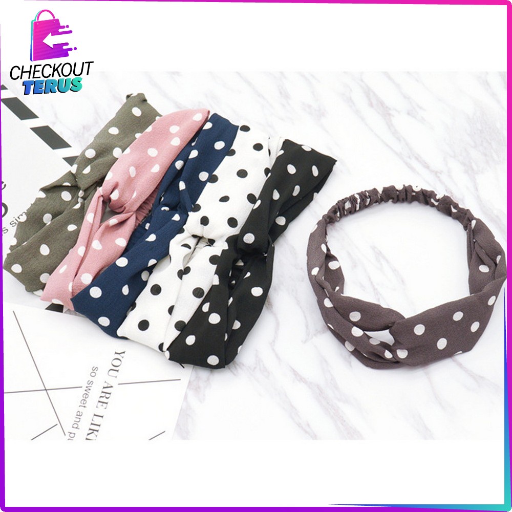 CT C63 C66 Bando Korean Style Aksesoris Rambut Wanita Bandana Bahan Rajut Karet Elastis Woman Fashion Headband