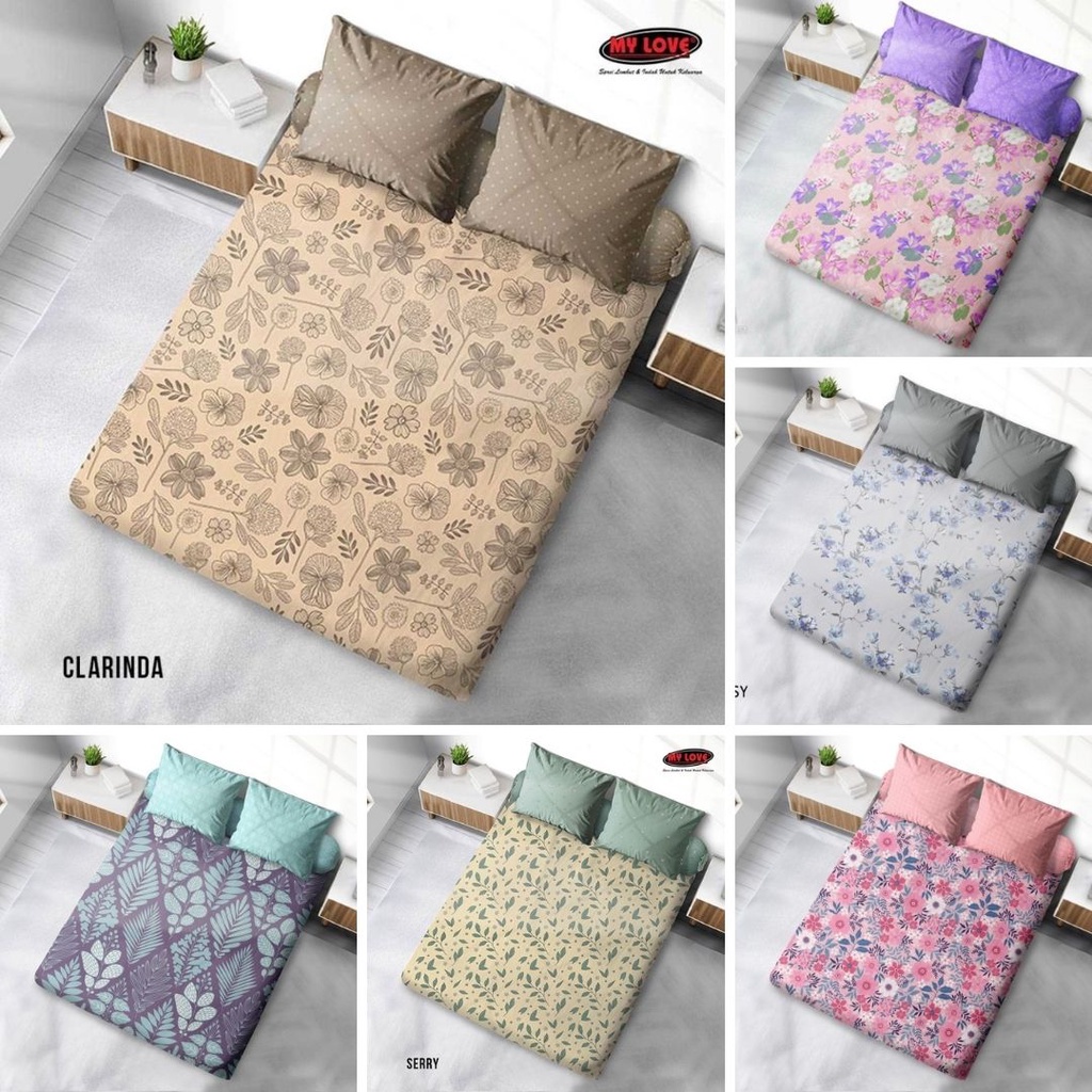 MY LOVE SPREI QUEEN SIZE 140X200 / 145X200 / 150x200 / 160X200 TINGGI 30 & 25