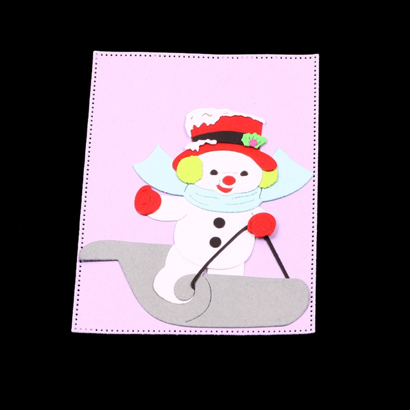 Cetakan Stensil Cutting Dies Motif Snowman Natal Bahan Metal Untuk Scrapbook / Craft DIY / Embossing