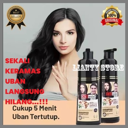 NEWS CULTUSIA Shampoo ORIGINAL Black with Jahe &amp; Olive oil PENGHITAM RAMBUT