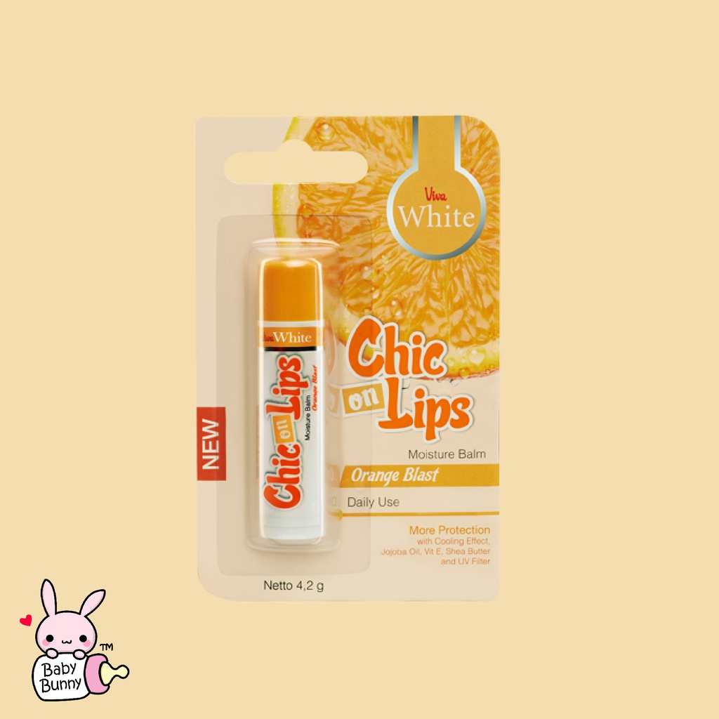 ❤ BELIA ❤ Viva Chic on Lips Lip Balm Pelembab bibir Moisture Jojoba Oil, Aloe UV Filter Vit E 4.2g