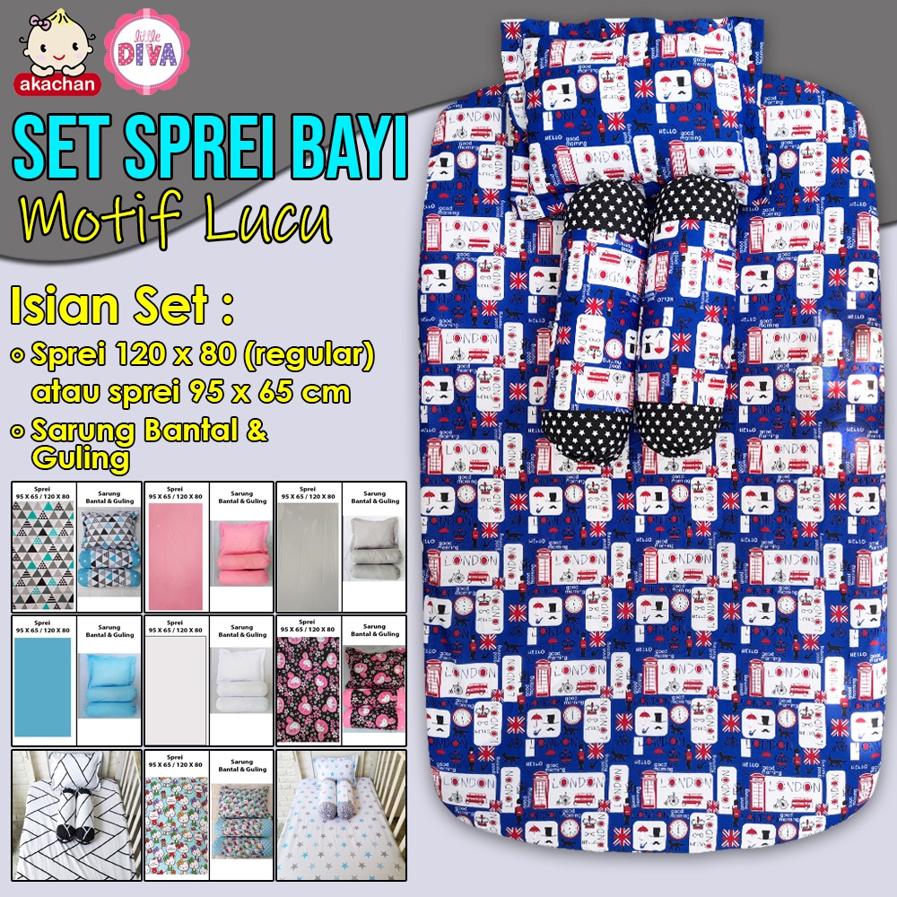 SPREI kasur BAYI Ukuran 120 x 80 cm  SARUNG BANTAL GULING Baby Bed SR akachan joie baby does