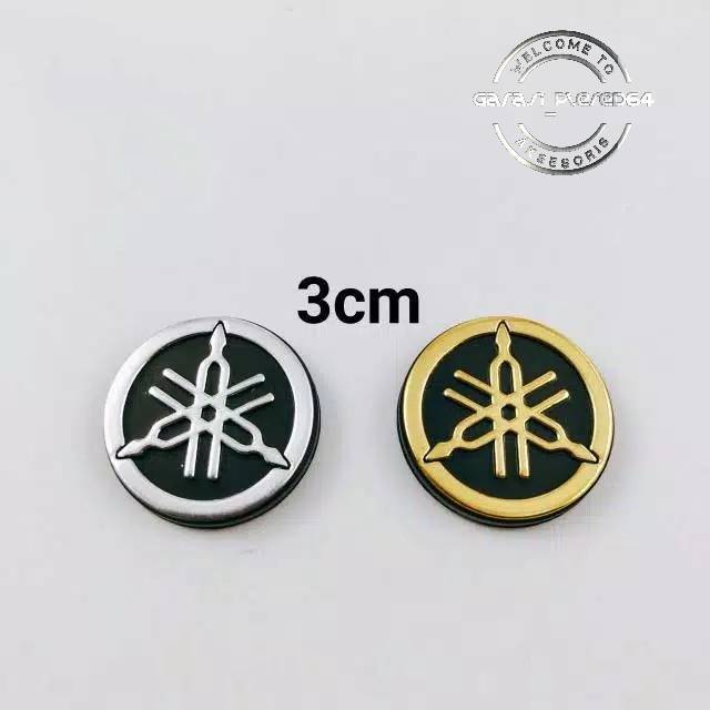 emblem timbul logo MIO garputala yamaha ukuran 3cm x 3cm mio jupiter z byson blkang f1zr  mio gt  J