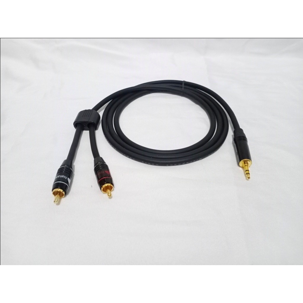 KABEL MINI STEREO KE RCA NAKAMICHI 2 CABANG 27-30 METER