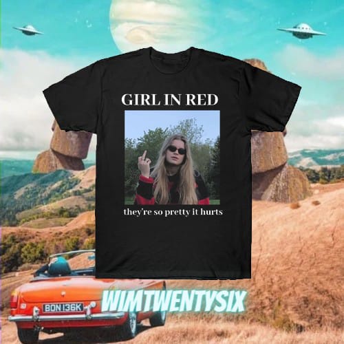 KAOS BAND GIRL IN RED THEY SO PRETY HURTS VINTAGE TEE (UNISEX SLIMFIT T-SHIRT)