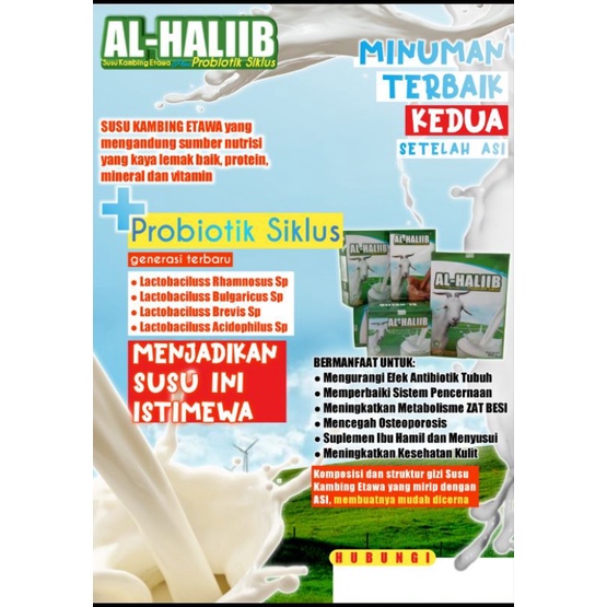SUSU ETAWA AL HALIIB  COKLAT DAN ORIGINAL 200 gram
